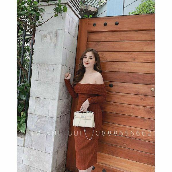 Đầm thun trễ vai cao cấp