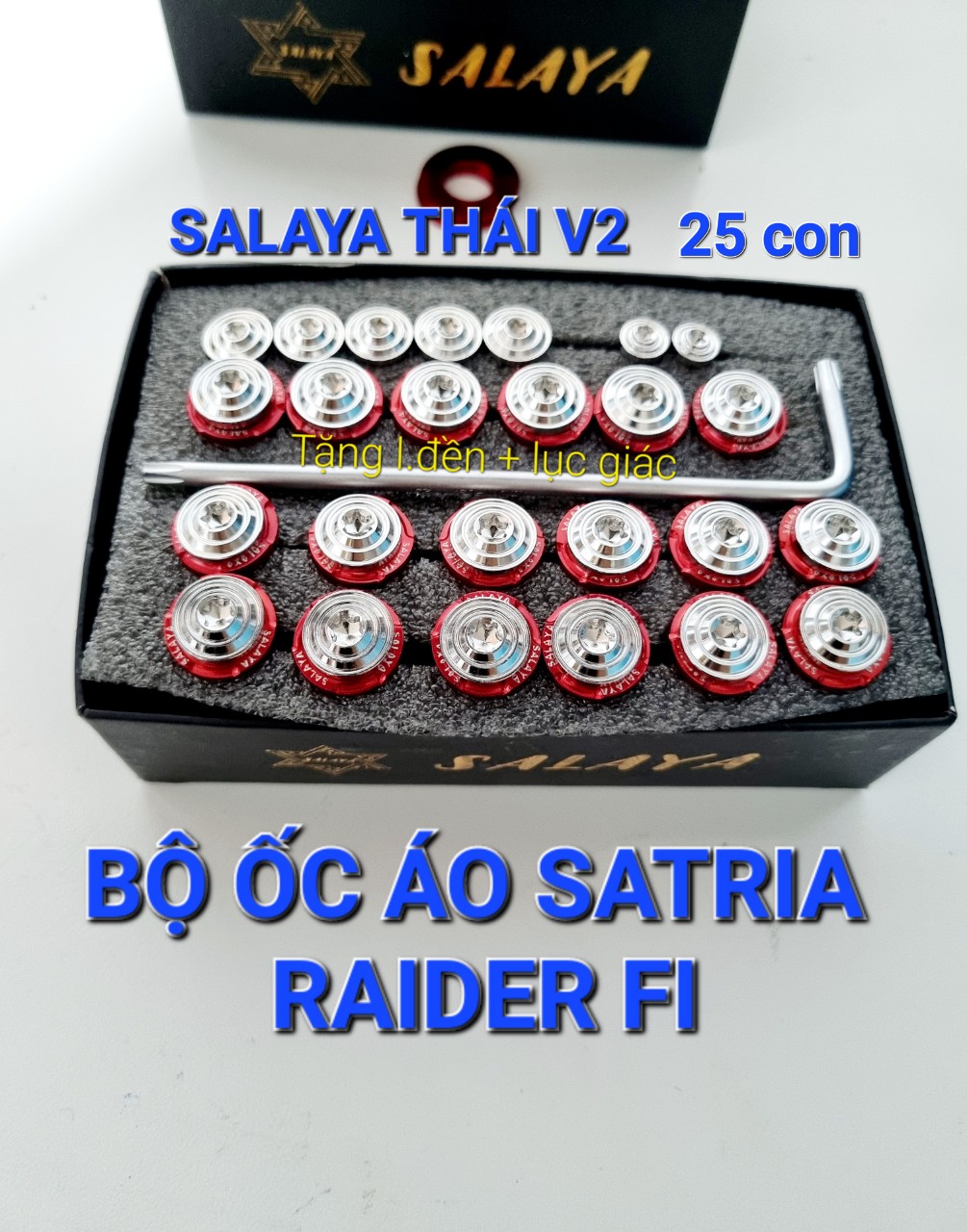 [HCM]bộ ốc áo satria 27con trắng