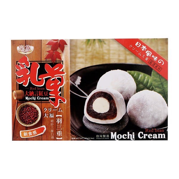 Bánh Mochi Đậu Đỏ Kem - Red Bean Mochi Cream Hộp 180g