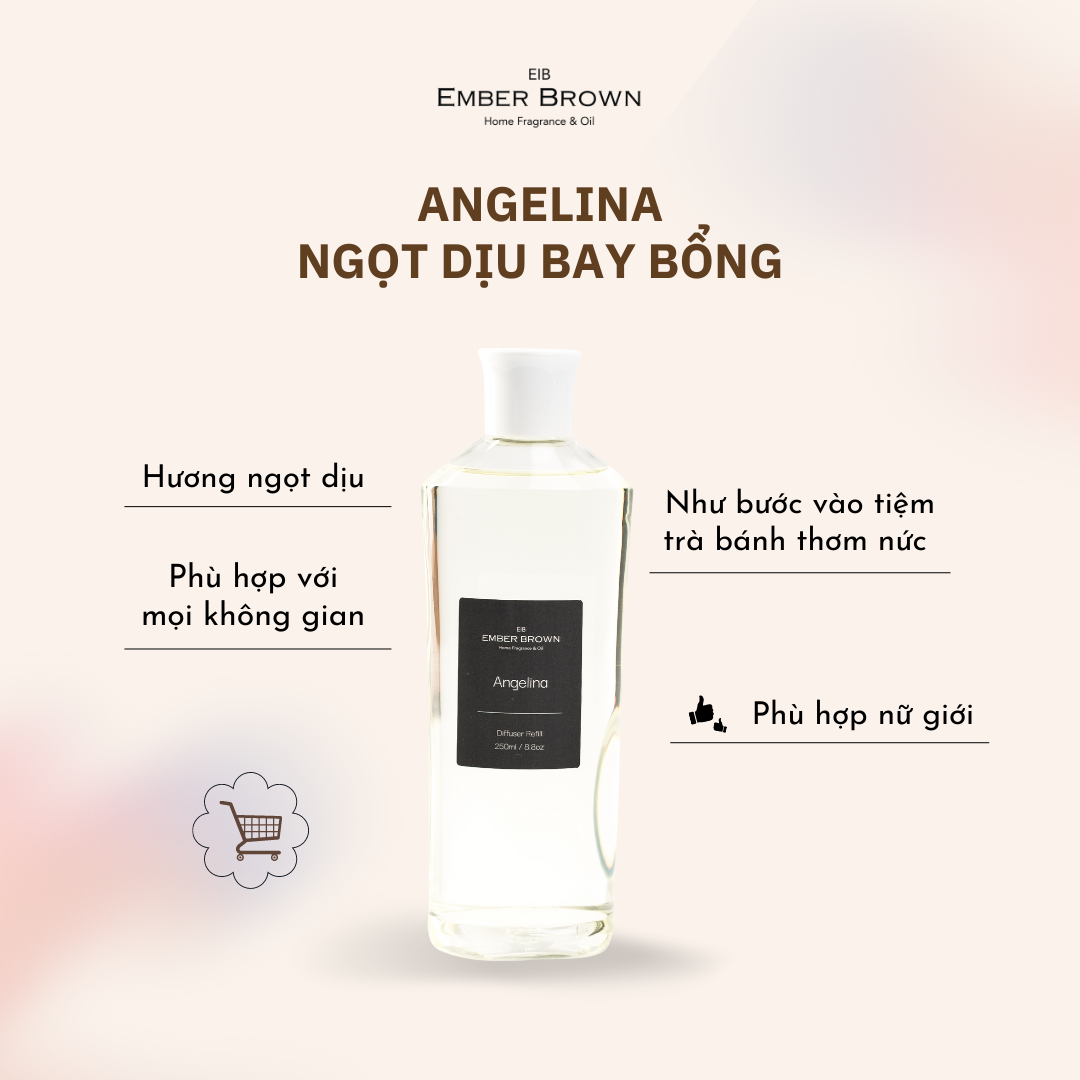 Ember Brown - Diffuser Refill Chai Refill Tinh Dầu Nước Hoa Khuếch Tán Thơm Phòng  250ml