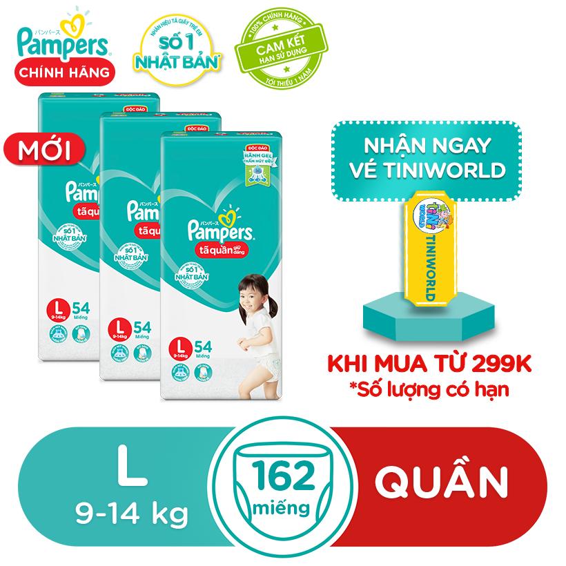 Combo 3 Gói Tã Quần Giữ Dáng Pampers Mới Gói đại L54 Giá Tốt Không Nên Bỏ Lỡ Combo 3 Gói Tã Quần Giữ Dáng Pampers Mới Gói đại L54 Giá Tốt Không Nên Bỏ Lỡ