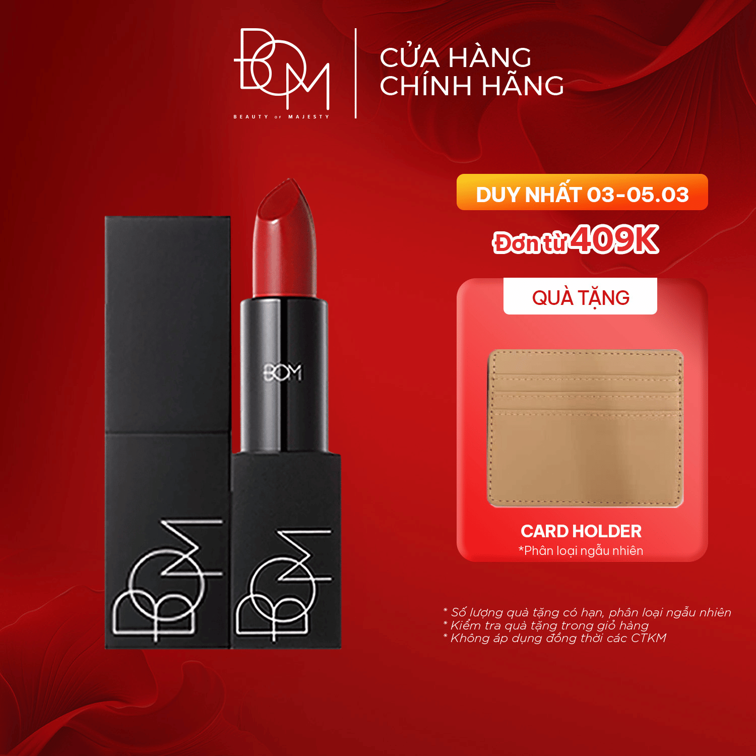 Son Thỏi Lì Siêu Mịn BOM My Lipstick 3.5g