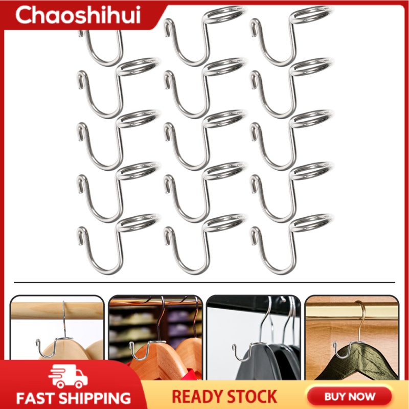 Chaoshihui 20pcs Multifunction Clothing Hangers Connection Hooks Closet Space Savers Hangers Hooks