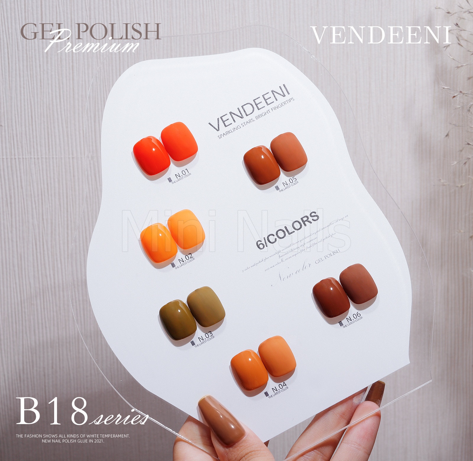 Sơn gel vendeeni chai đỏ mã b18 - 15ml - lẻ màu - mini nails