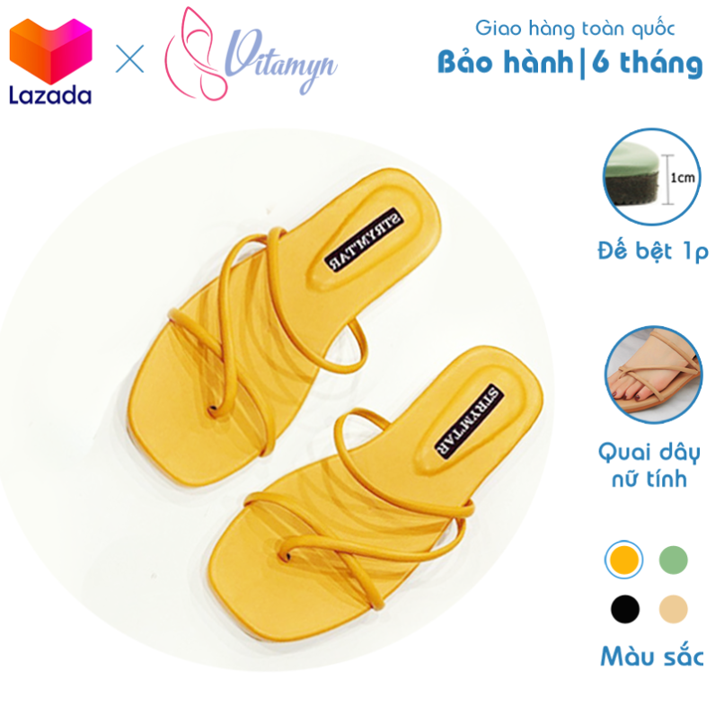 Dép Xỏ Ngón Nữ Dây Tròn Nữ Tính, dép bệt 1p, dép đi biển, dép đi du lịch, dép dạo phố thời trang giá rẻ
