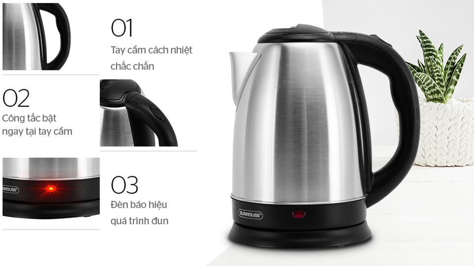 [GIẢM 30% TRONG 2 NGÀY] Ấm Đun Nước Siêu Tốc 1.8 Lít - ấm nước siêu tốc - ấm điện
