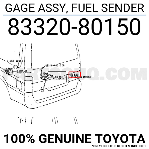 Phao báo xăng Hiace đời 1995 đến 2006