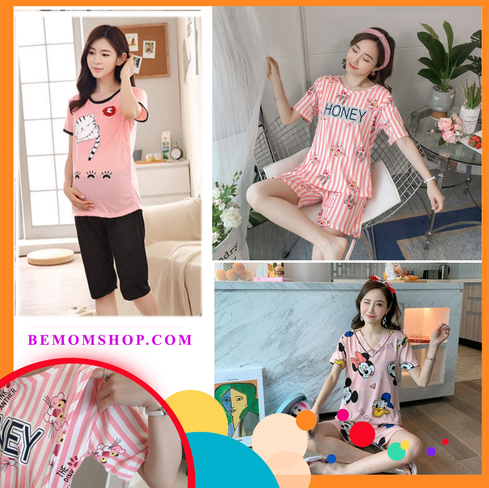 Bộ đồ bầu và sau sinh cho con bú mùa hè