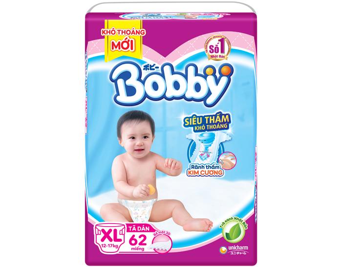 Bỉm dán Bobby XL62 (12-17kg), XXL56 (>16kg)
