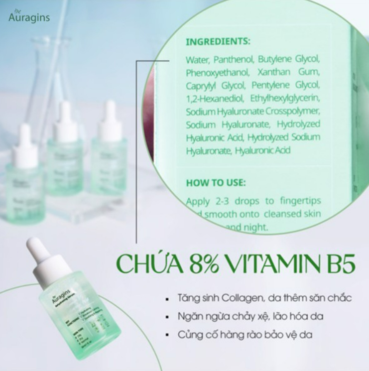 Serum Auragins Vitamin B5 HA 30ml