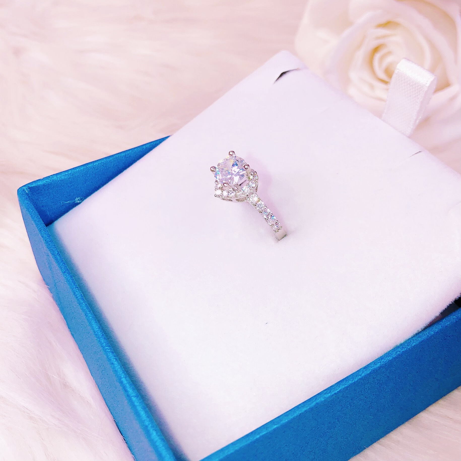 [HCM]Nhẫn nữ mạ bạch kim nhẫn nữ đẹp cao cấp trái tim đính đá pha lê sáng lấp lánh mang tài lộc may mắn Trang Sức Miga NL093 - đeo đi tiệc đi chơi siêu sang đẳng cấp