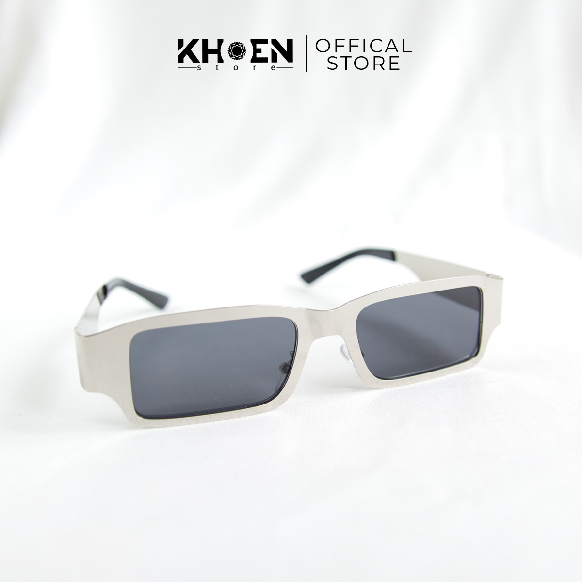 Kính mát thời trang - Kính chữ nhật kim loại - Khoen Store