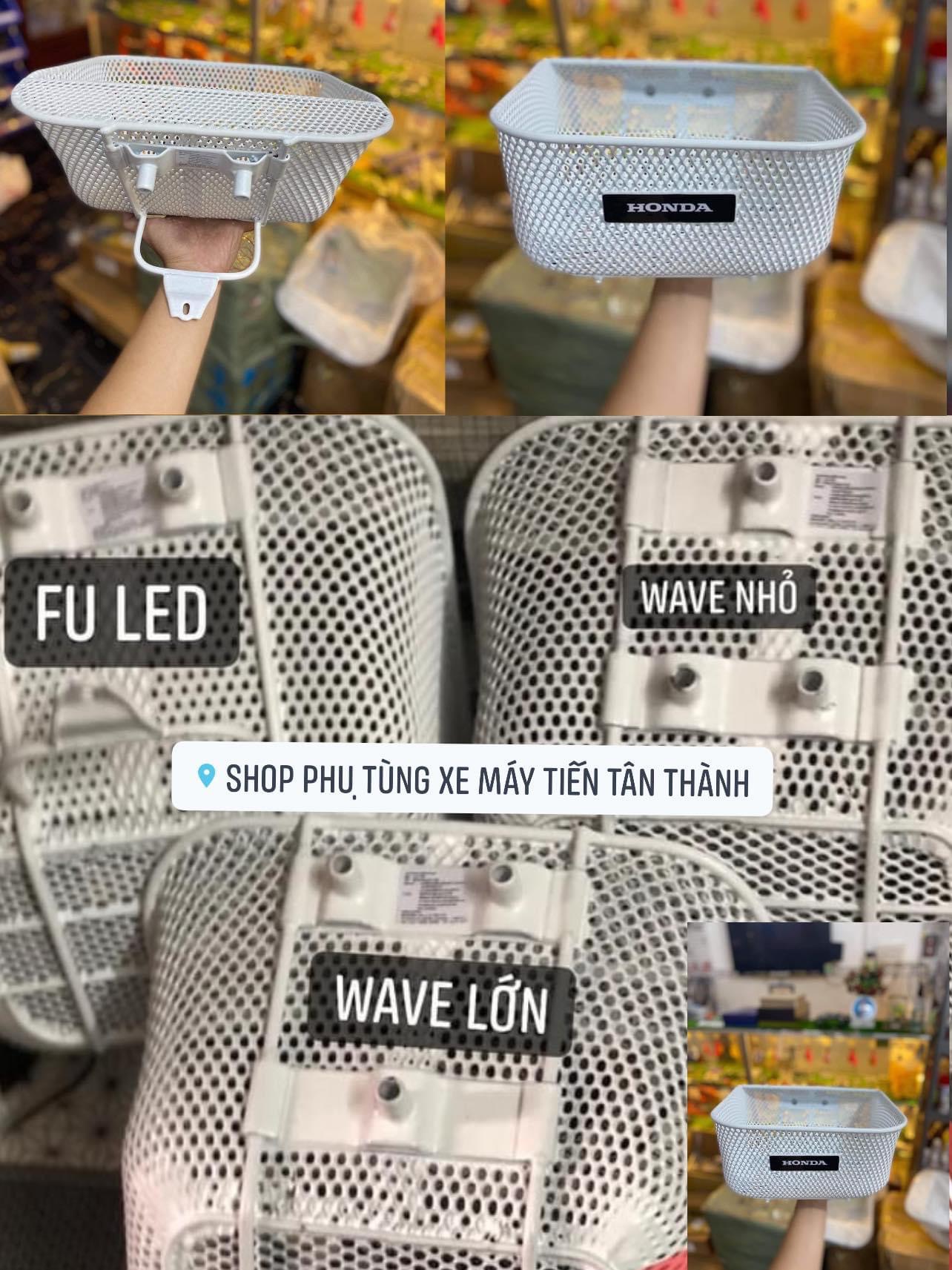 Rổ nhựa Xe máy WAVE FULED RS 100 MÀU TRẮNG