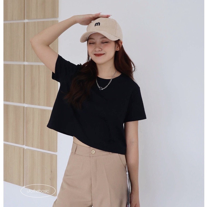 [Nhập LAZLOOK99 GIẢM 100K/500K] Áo croptop freesize trơn - vải cotton premium cao cấp - Plain Croptop by ufo.thebasic