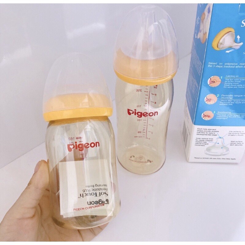 Bình sữa pigeon Softouch nhập khẩu 160ml/240ml cho bé