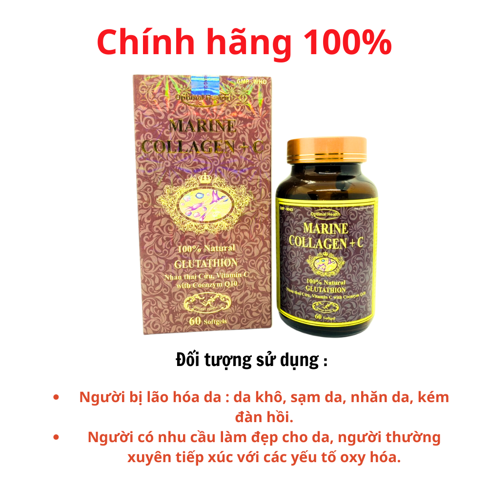 [HCM]ĐẸP DA SÁNG DA COLLAGEN Marine + C Lọ 60 V