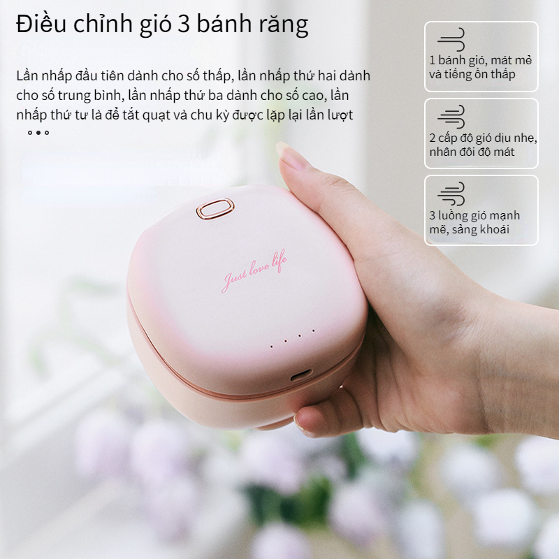 Quạt đeo cổ nhỏ gọn cầm tay dễ thương