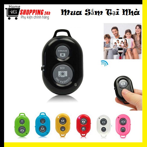 Nút Bluetooth Điều Khiển Chụp Hình Tự Sướng Remote Wireless Bluetooth
