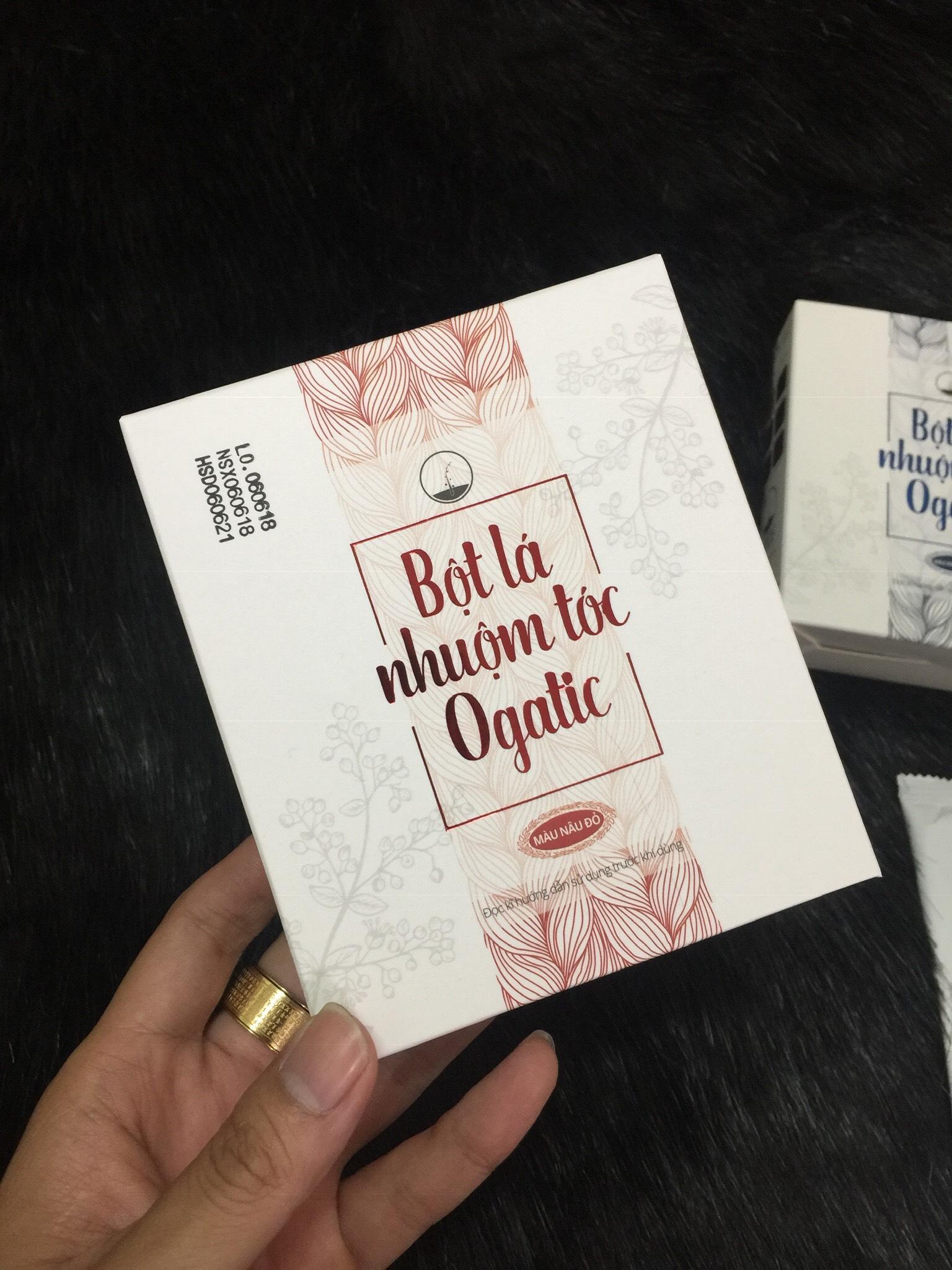 [ưu đãi tốt] Bột lá nhuộm tóc Ogatic-nâu đỏ