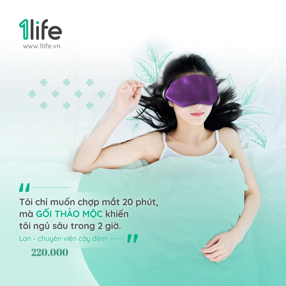 [FOLLOW_Giam10k] Combo thư thái 1LIFE (Túi thảo mộc chườm đầu gối và Túi thảo mộc chườm mắt) - Hot and Cold Herbal Pack