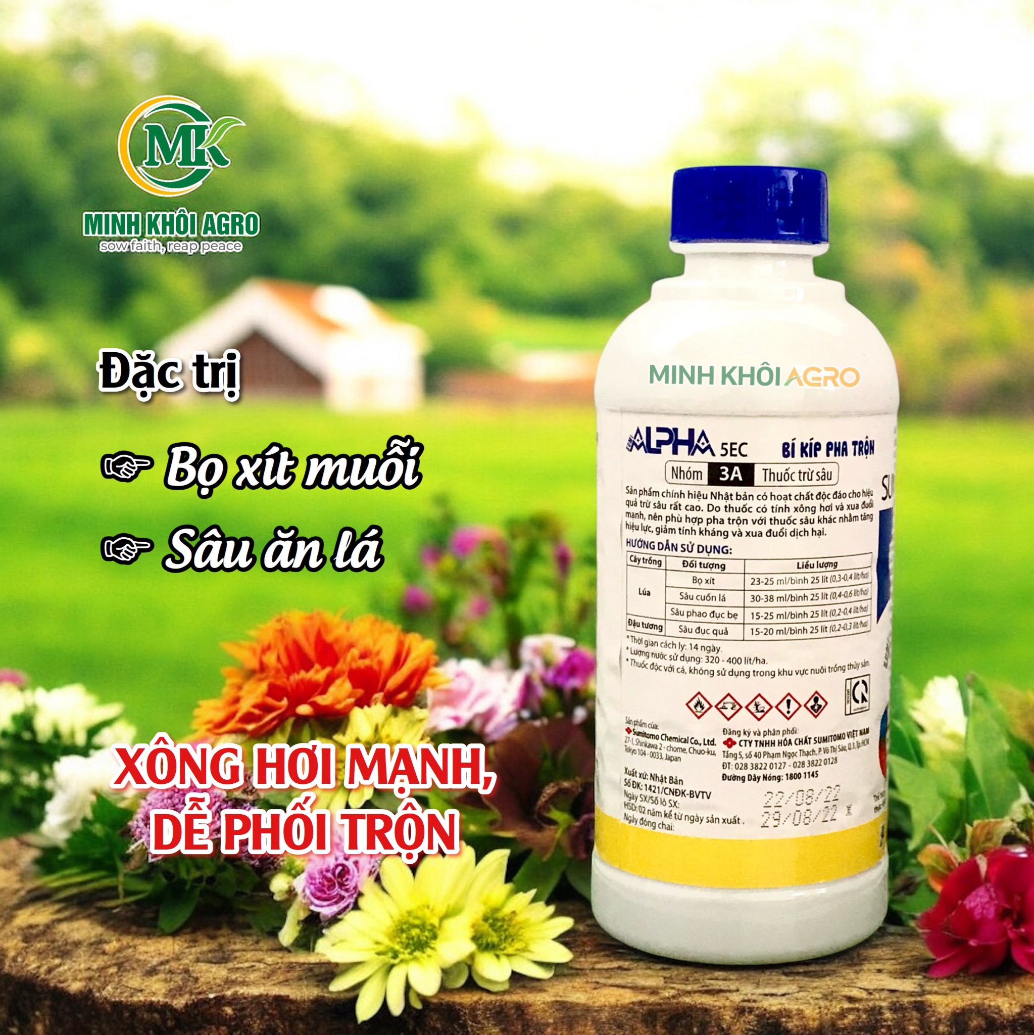 Thuốc trừ sâu Sumi Alpha 5EC - Chai 450ml (HÀNG CŨ)