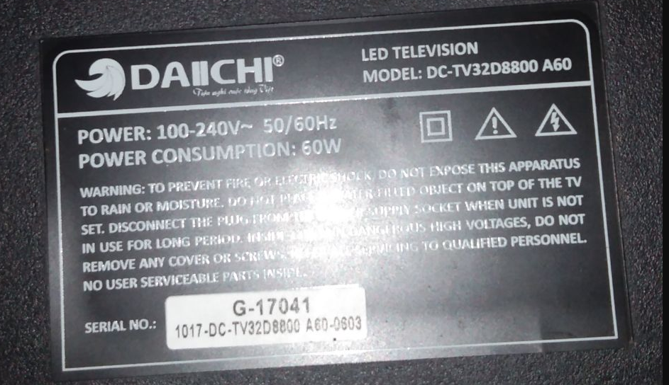 Daiichi 32d8800 - Bộ 2 thanh 6 led cho tivi Daiichi 32 và các dòng tương tự