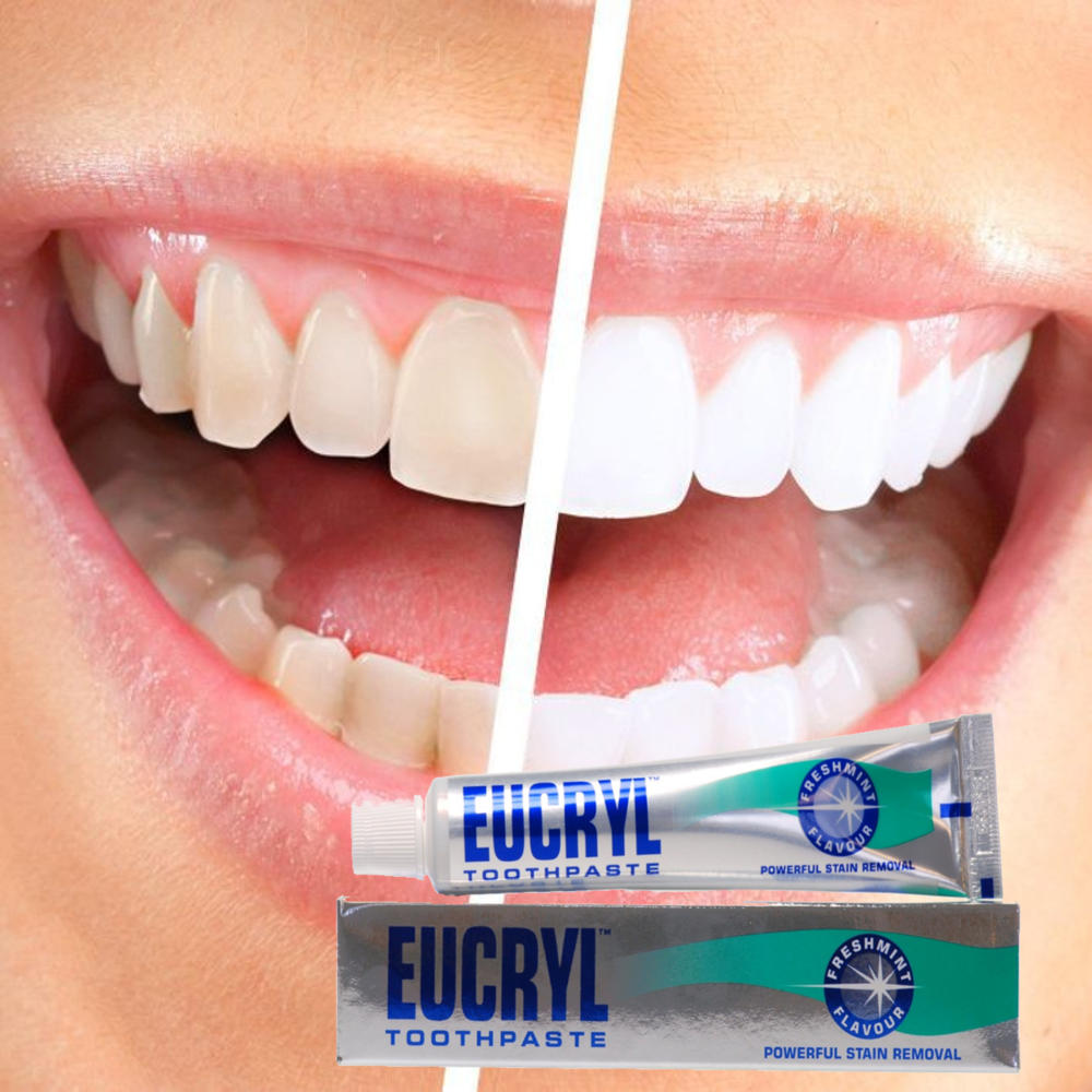 Kem đánh trắng răng, trị hôi miệng Eucryl Toothpaste 50ml