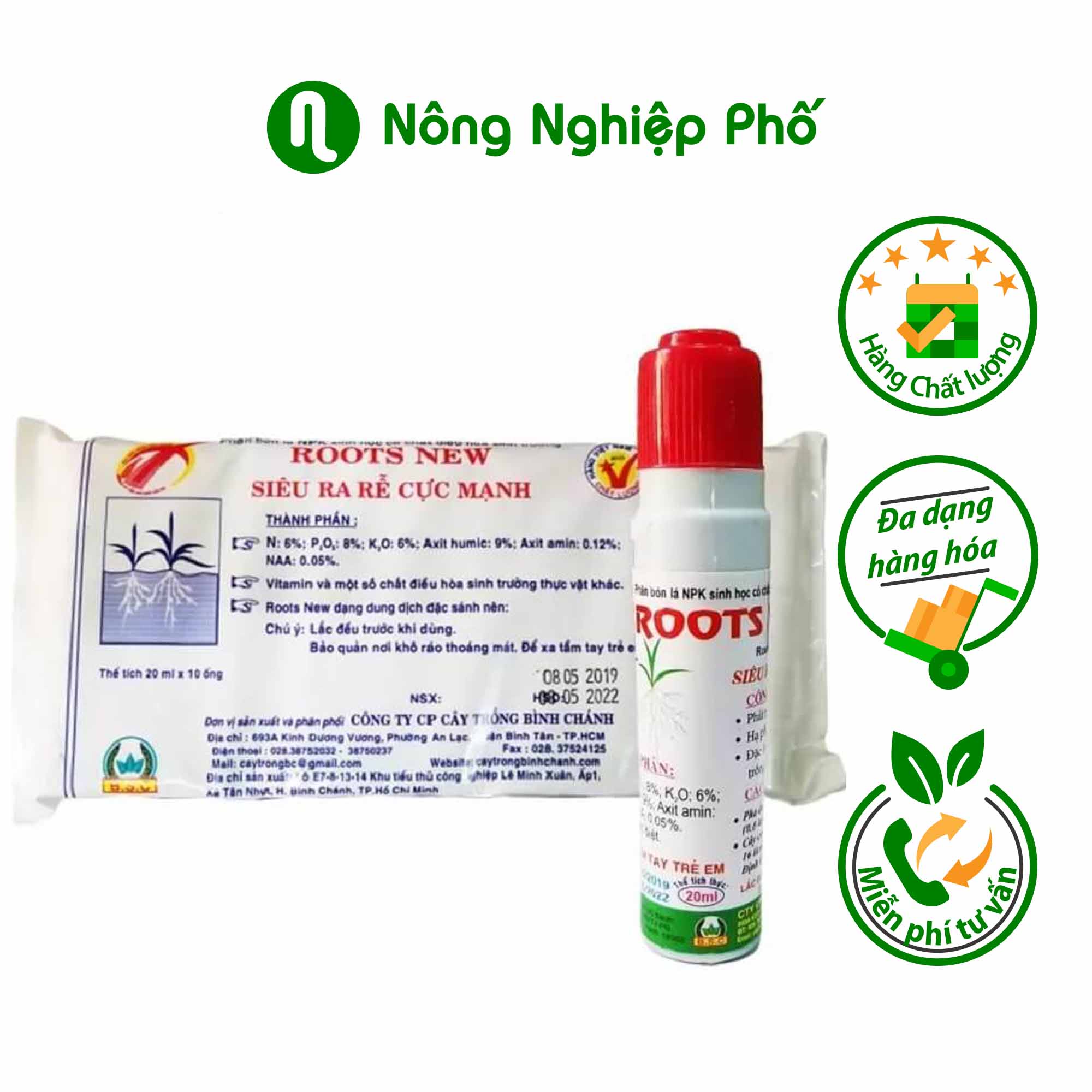Phân bón kích rễ Bimix Super Root - Chai 20ml - Nông Nghiệp Phố