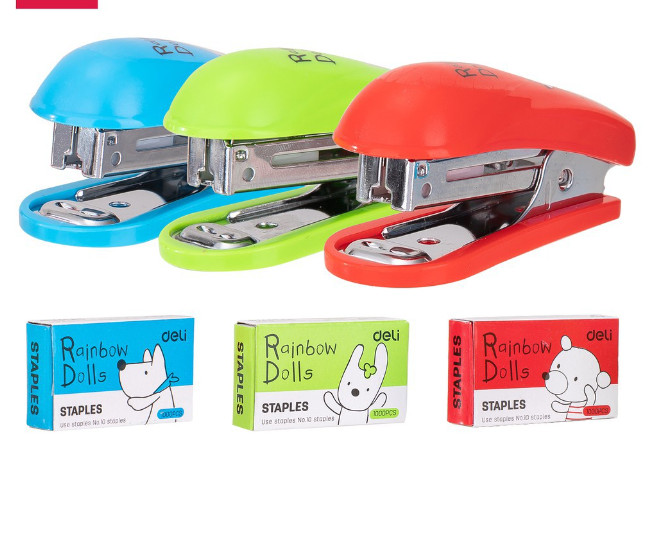 (Tặng 1 hộp ghim) Dập ghim,Bấm ghim deli Mini