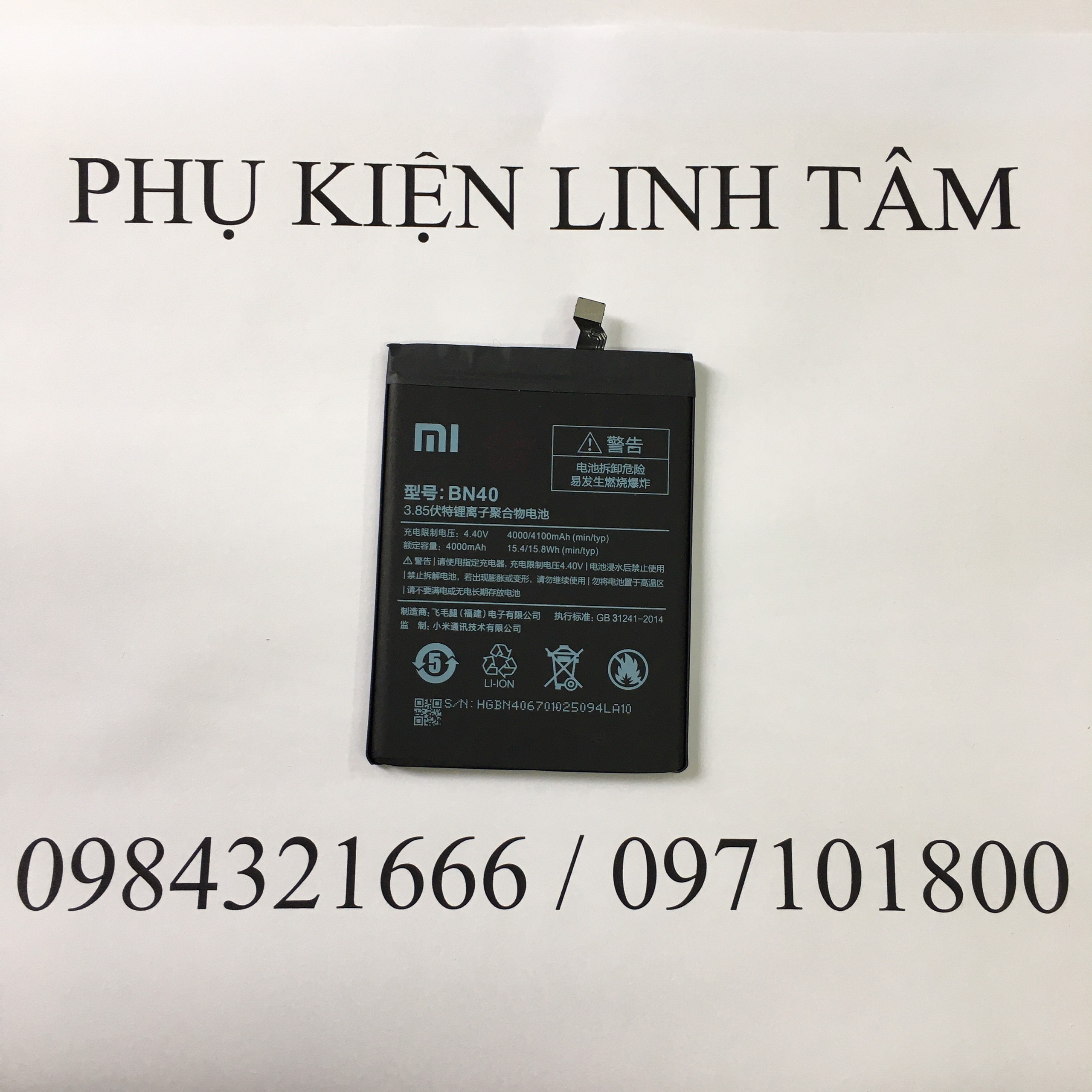 Pin Xiaomi Redmi 4, Remi 4 Prime BN40 xịn