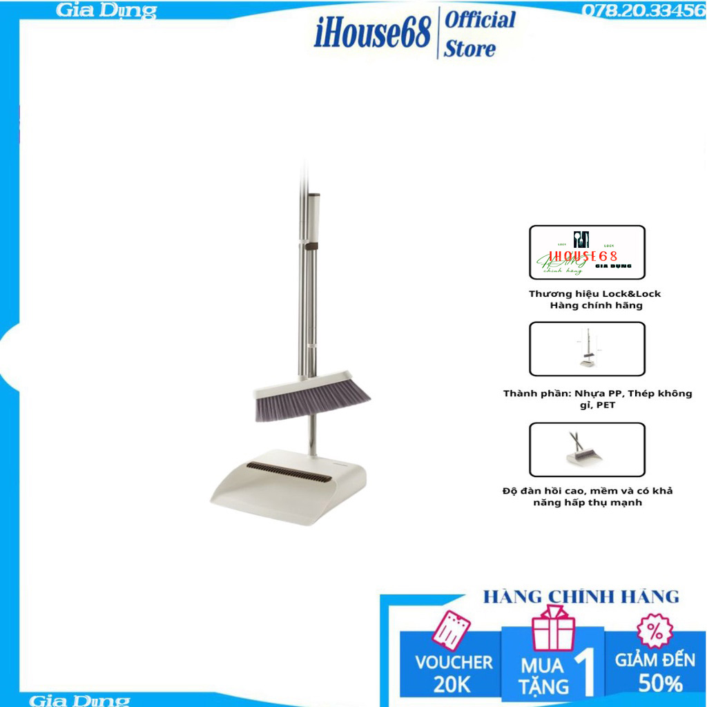 Bộ chổi quét nhà Lock&Lock ETM465 (Bể cán - xả lỗ)