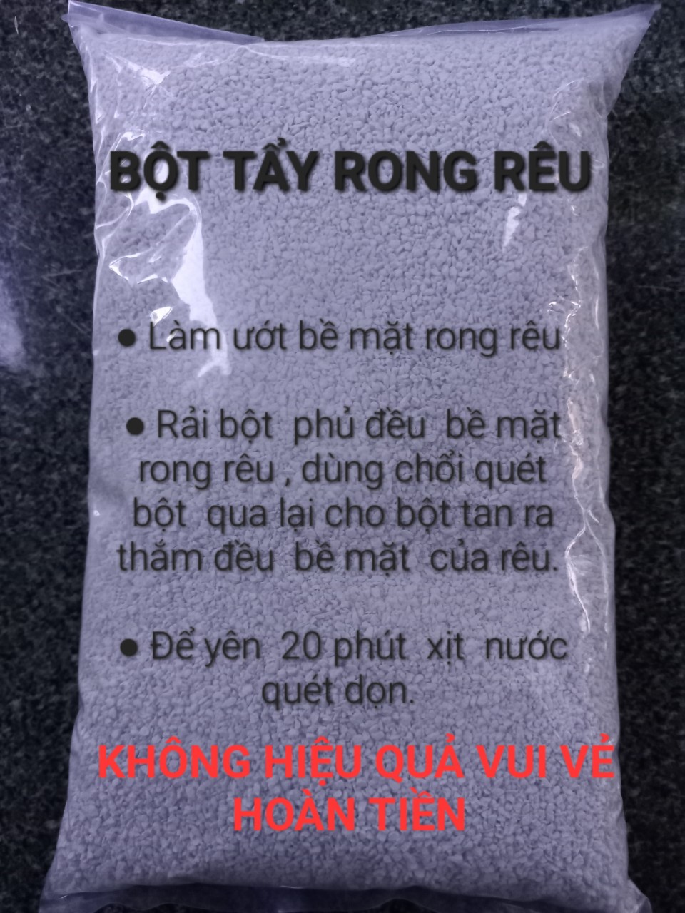Bột tẩy rong rêu - cam hết hiệu quả 100% - túi 500g - 1kg