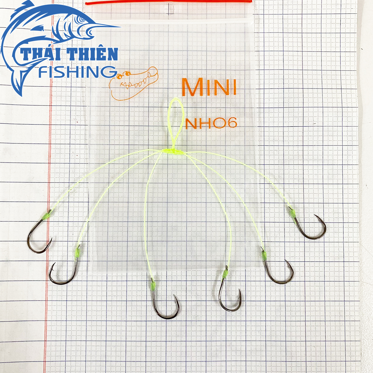 Lưỡi Câu Cá Chùm Nho Mini 4, 6 Lưỡi Dùng Câu Cá Chép, Rô Phi