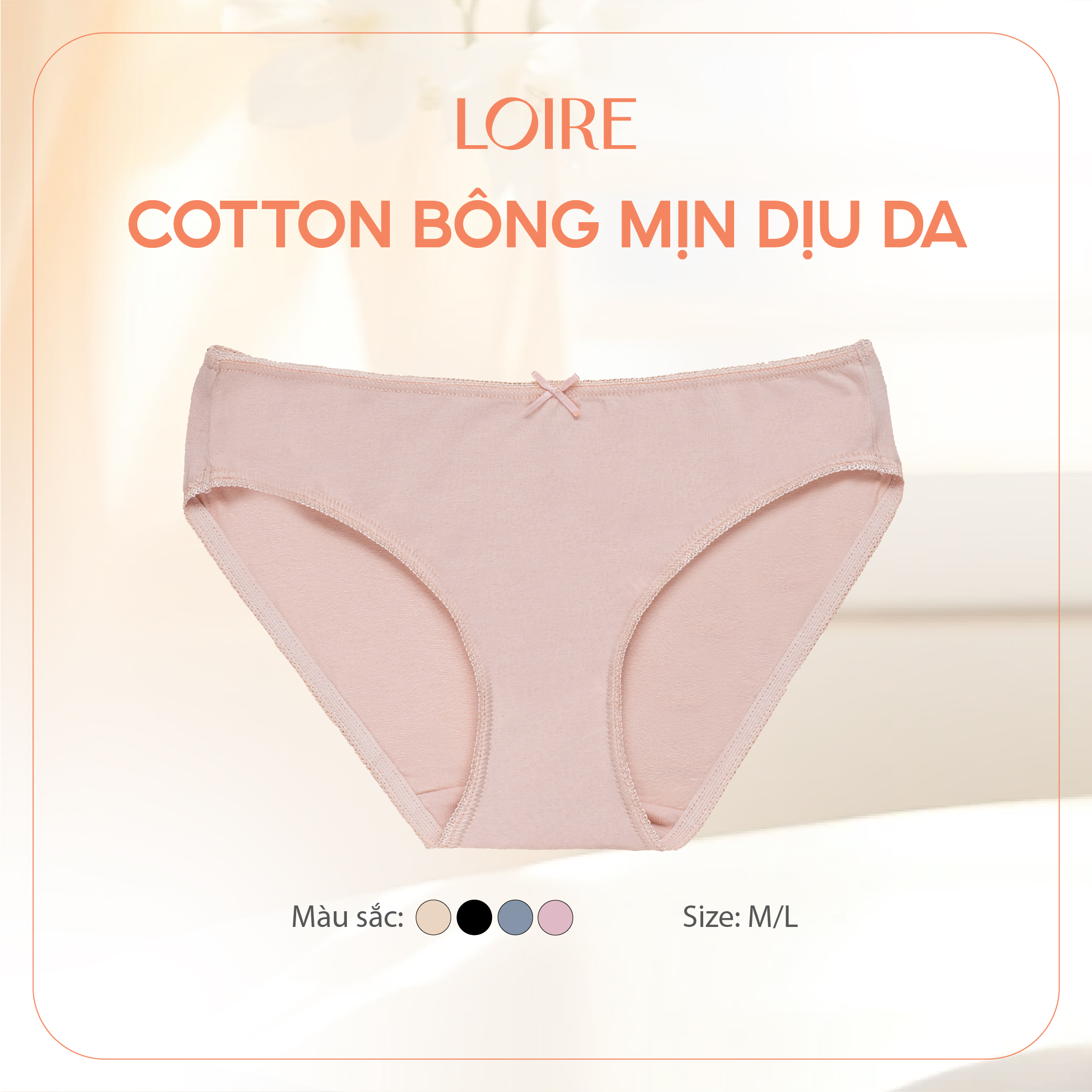 Quần Lót Cotton Mềm Mịn Basic Loirechic QLBK14