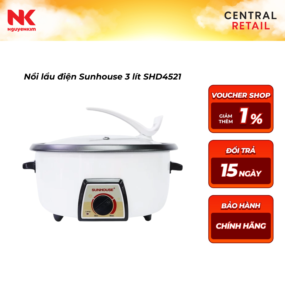 Nồi lẩu điện Sunhouse 3 lít SHD4521