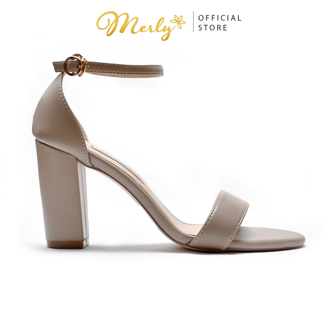 Giày Sandal Cao Gót Microfiber Merly 1134, Sandal Nữ Big Size