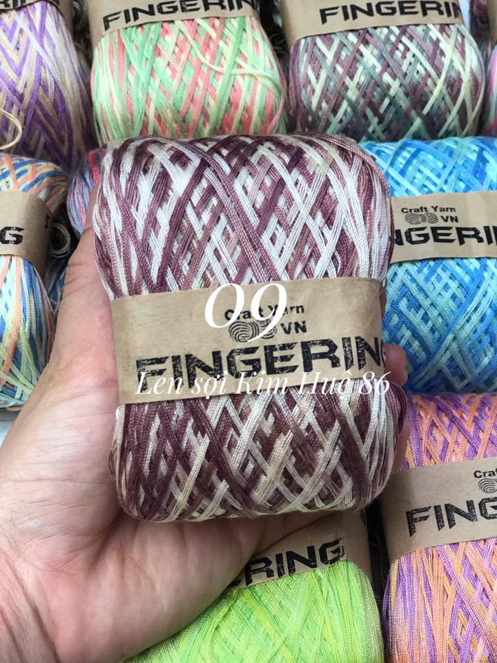 Sợi Fingering màu loang
