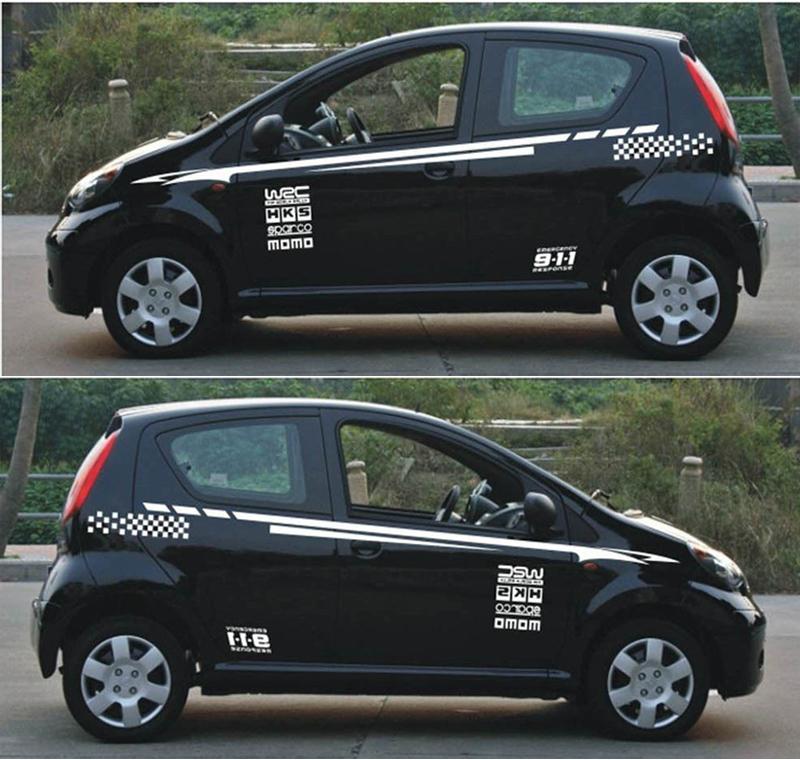 Bộ tem dán sườn xe D-127 ( Đen + Đỏ )
