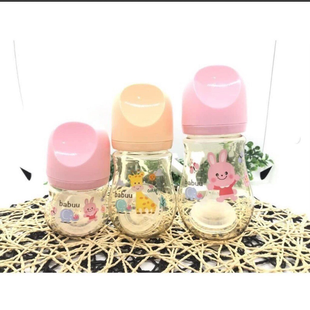 [Chính hãng] Bình sữa PPSU BaBuu Nhật Bản đủ size 90ml/1600ml/240ml ( có tặng kèm núm )
