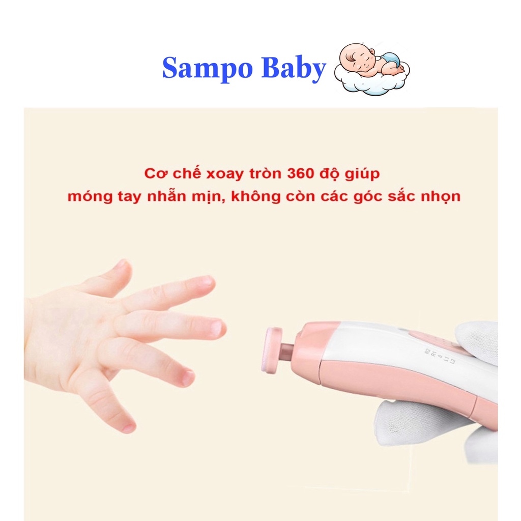 Máy cắt móng tay điện đa năng cho bé Cắt dũa móng an toàn (Tặng kèm 2 Pin)