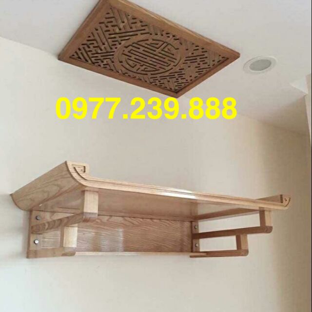 bàn thờ treo gỗ sồi 61cm