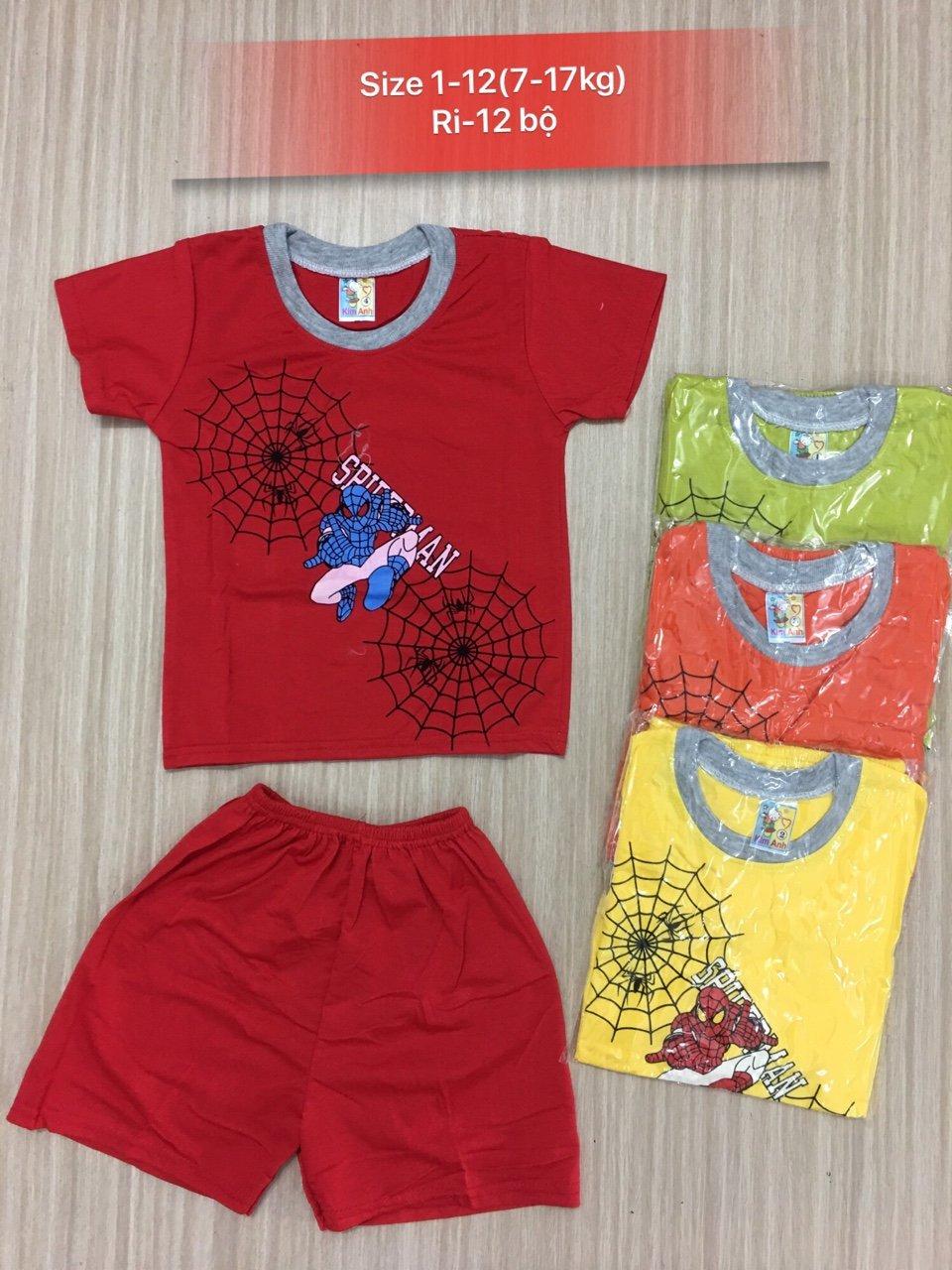 Combo 4 bộ đồ thun  cho bé trai 5-18kg