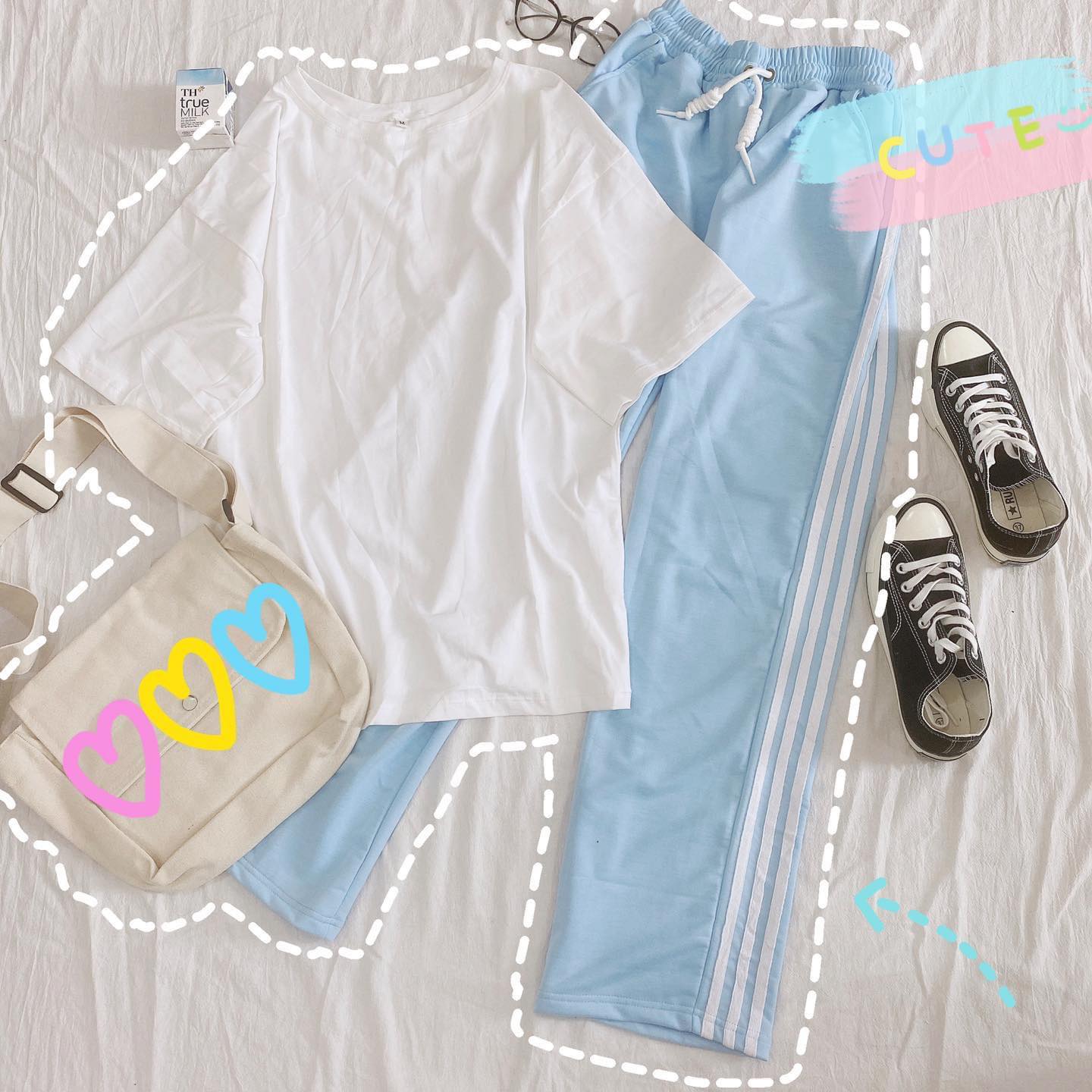 [UnisexStore] QUẦN THUN 3 LINE ỐNG RỘNG UNISEX