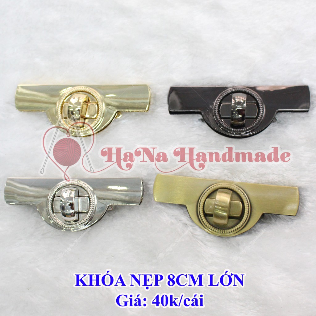 Khóa Nẹp 8cm Lớn gắn túi xách