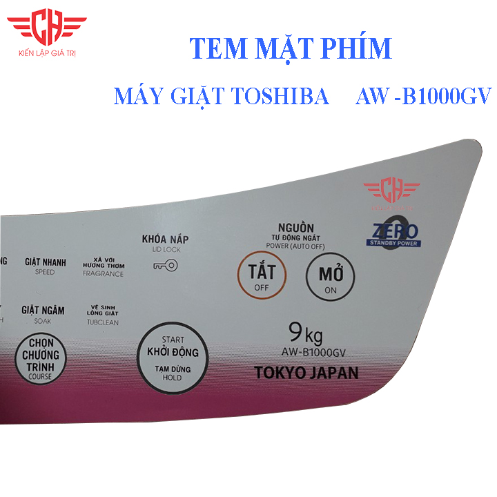 Tem phím máy giặt Toshiba B1000