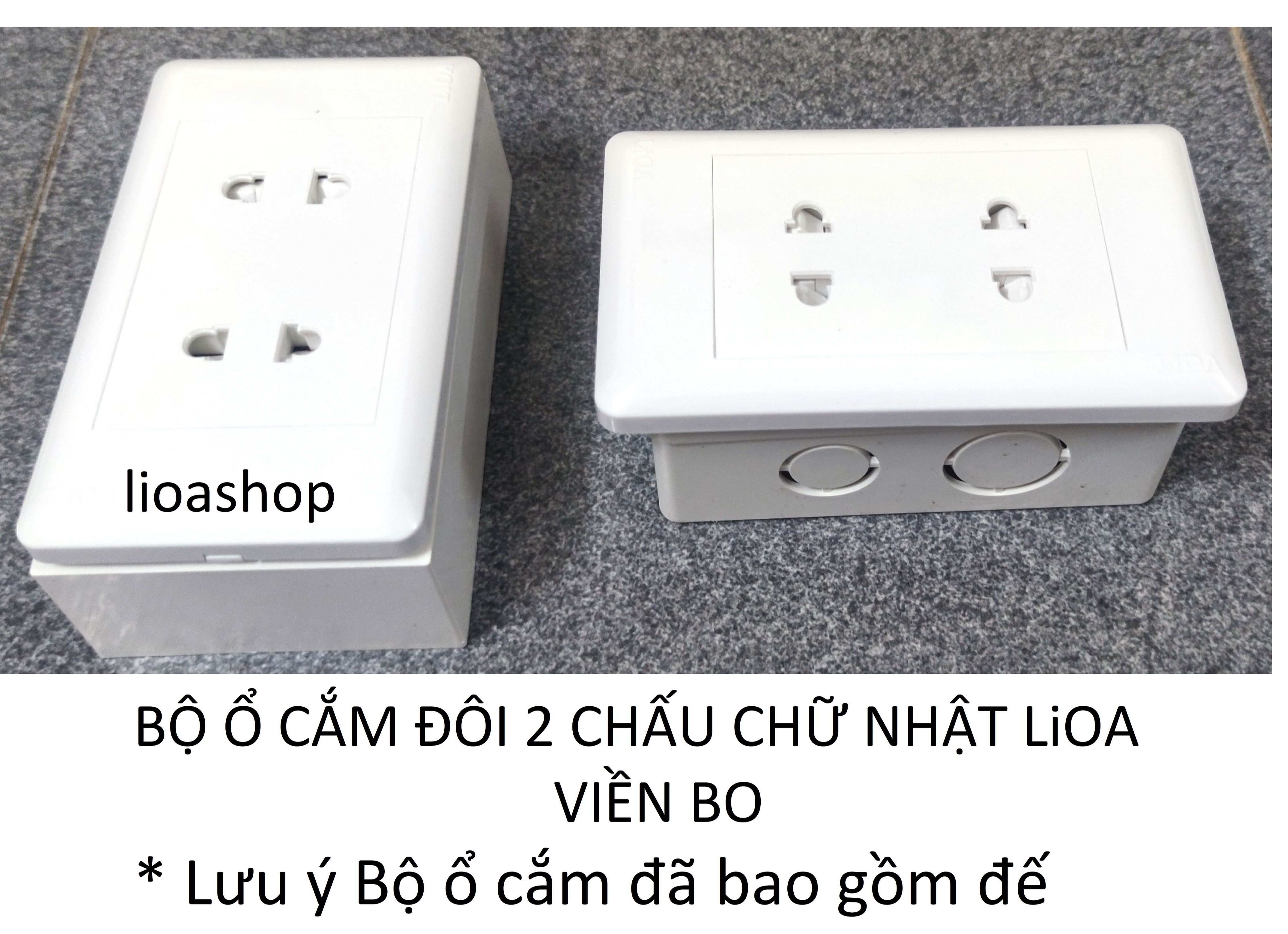 Ổ CẮM ĐÔI 2 CHẤU LiOA.