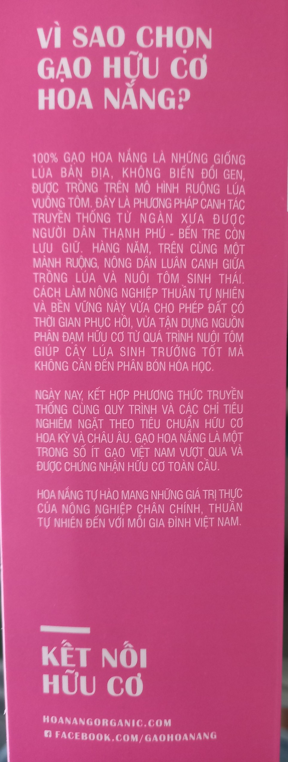 Tấm Hữu Cơ Hoa Nắng Hôp 1kg