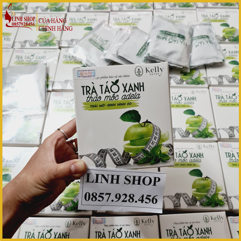 Trà táo xanh giảm cân kelly hàng chính hãng có tem check điện tử