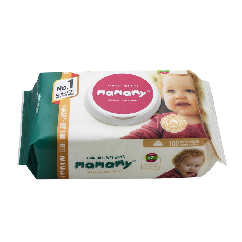 [HCM]Giấy ướt Mamamy có nắp (100 tờ)