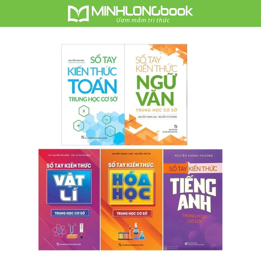 Combo Sổ Tay Kiến Thức Toán + Ngữ Văn + Tiếng Anh Trung Học Cơ Sở